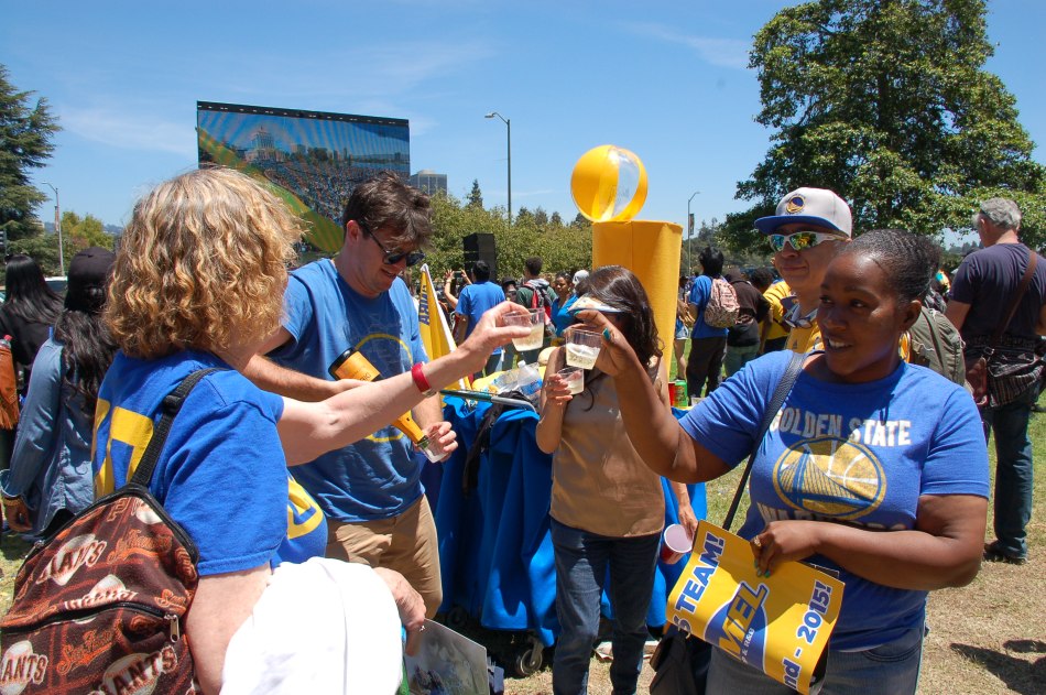 A toast to the champions.